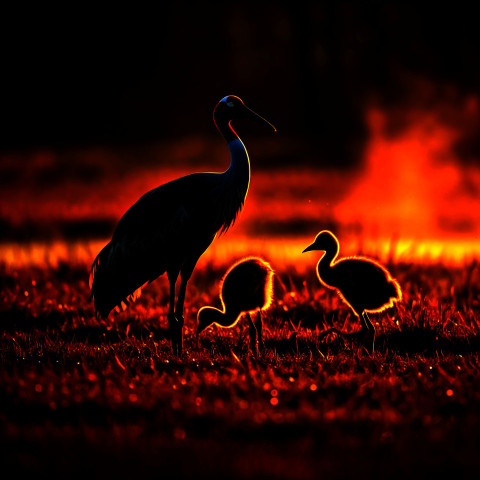 Indian Sarus cranes